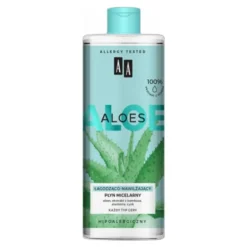 AA Aloes, 100% Aloe Vera Extract, płyn micelarny łagodząco-nawilżający, 400 ml