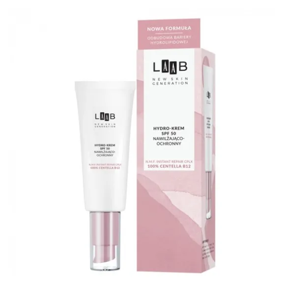 AA LAAB, hydro-krem SPF 50, nawilżająco-ochronny, Centella B12, 40 ml