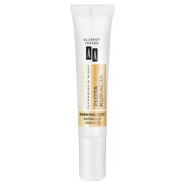 AA Technologia Wieku 5Repair Złota Kuracja 60+, napinająco-odżywczy krem pod oczy, 15 ml