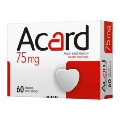 Acard, 75 mg, tabletki dojelitowe powlekane, 60 szt.