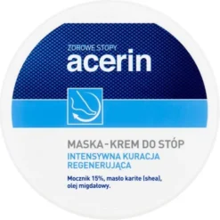 Acerin Zdrowe Stopy, Intensywna Kuracja Regenerująca, maska-krem do stóp, 125 ml