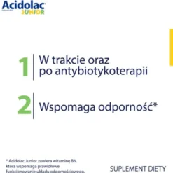 Acidolac Junior, misio-tabletki, smak białej czekolady, 20szt.