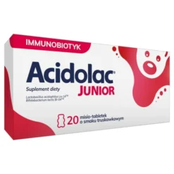 Acidolac Junior, misio-tabletki, smaku truskawkowy, 20szt.