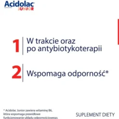 Acidolac Junior, misio-tabletki, smaku truskawkowy, 20szt.