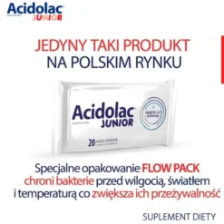 Acidolac Junior, misio-tabletki, smaku truskawkowy, 20szt.