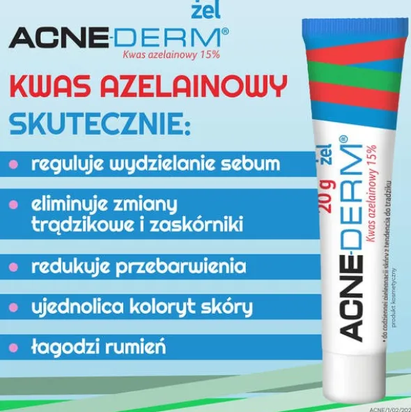 Acne-Derm, żel przeciwtrądzikowy i wybielający, 20 g