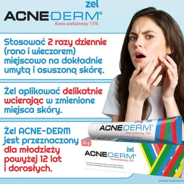 Acne-Derm, żel przeciwtrądzikowy i wybielający, 20 g
