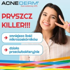 Acne-Derm, krem przeciwtrądzikowy i wybielający, 20 g