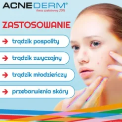 Acne-Derm, krem przeciwtrądzikowy i wybielający, 20 g