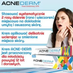 Acne-Derm, krem przeciwtrądzikowy i wybielający, 20 g