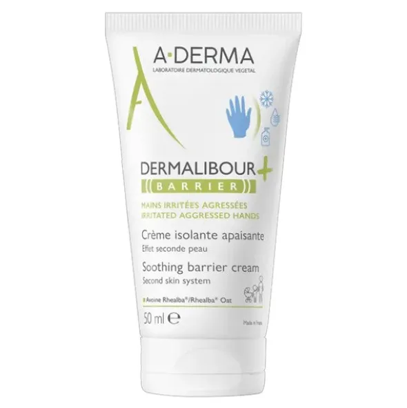 Aderma Dermalibour+Barrier, łagodzący krem izolujący, 50 ml