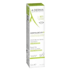 Aderma Dermalibour+ CICA, regenerujący balsam do ust, 15 ml