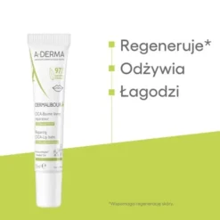 Aderma Dermalibour+ CICA, regenerujący balsam do ust, 15 ml