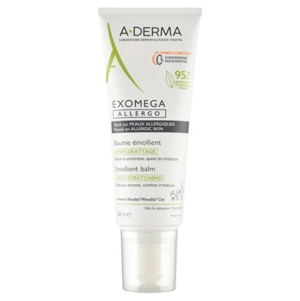 Aderma Exomega Allergo, balsam emolient, kosmetyk sterylny, 200 ml