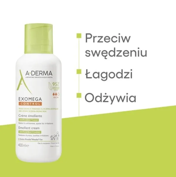 Aderma Exomega Control, krem emolient, 400 ml