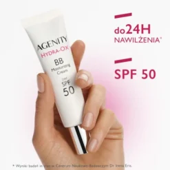 Agenity Hydra-Ox, nawilżający krem BB z SPF 50, 10 light beige, 30 ml