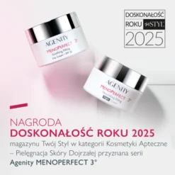 Agenity MenoPerfect 3°, łagodzący krem wypełniający na dzień SPF 20, 50 ml