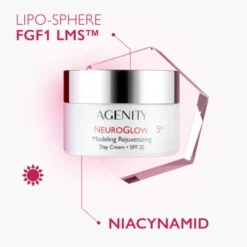 Agenity 5° Neuroglow, modelujący krem odmładzający na dzień, SPF 20, 50 ml