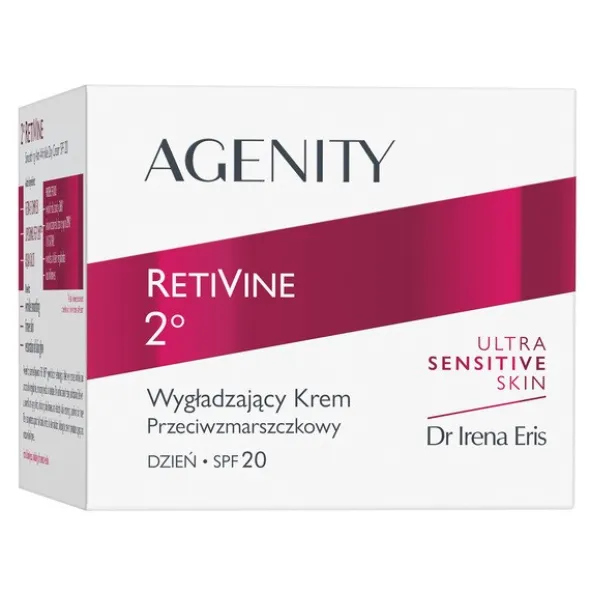 Agenity Retivine 2°, wygładzający krem preciwzmarszczkowy na dzień, SPF 20, 50 ml