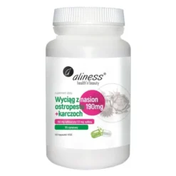 Aliness Ekstrakt z nasion ostropestu 190 mg + karczoch, kapsułki, 100 szt.