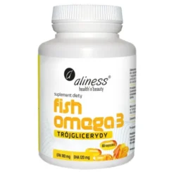 Aliness Fish Omega 3 Trójglicerydy 180/120 mg, kapsułki miękkie, 60 szt.