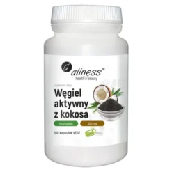 Aliness Węgiel aktywny z kokosa, kapsułki, 100 szt.