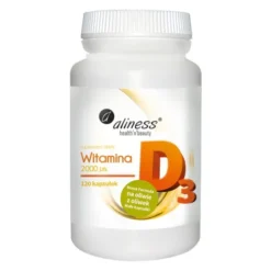 Aliness Witamina D3, 2000 j.m., kapsułki miękkie, 120 szt.