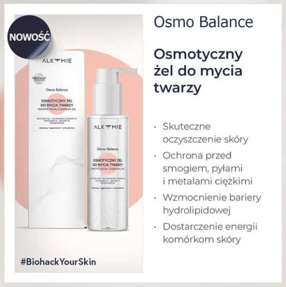 Alkmie Osmo Balance, osmotyczny żel do mycia twarzy, 100 ml