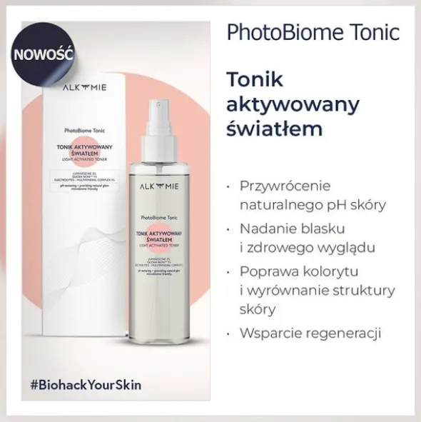 Alkmie PhotoBiome, tonik aktywowany światłem, 100 ml