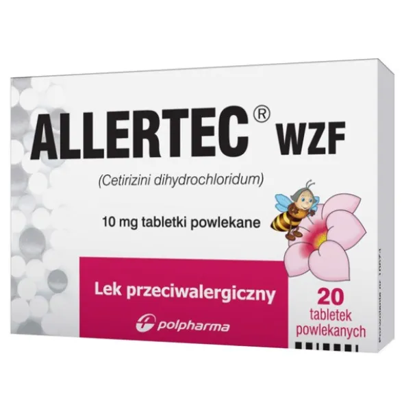 Allertec WZF, 10 mg, tabletki powlekane, 20 szt.