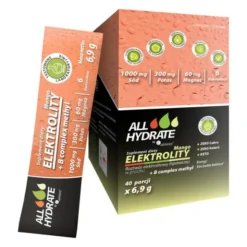 AllHydrate Elektrolity + B complex methyl, saszetki z proszkiem, smak mango, 40 szt.