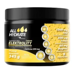 ALLHydrate Elektrolity+ kofeina 200 mg, smak cytrynowy, 345 g