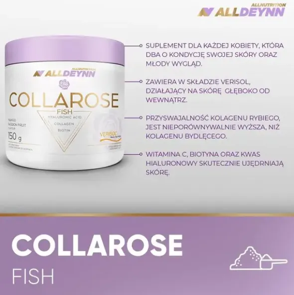Allnutrition, ALLDEYNN CollaRose Fish, smak pomarańczowy, proszek, 150 g