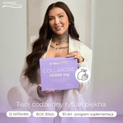 Allnutrition Alldeynn Collarose, 10000 mg, płyn, smak truskawkowo-cytrynowy, 30 szt.
