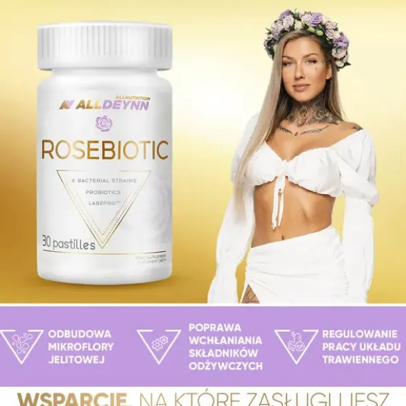 Allnutrition, ALLDEYNN Rosebiotic, pastylki do ssania, 30 szt.