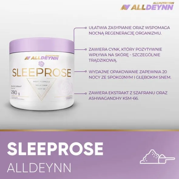 Allnutrition, ALLDEYNN SleepRose, tropical-orange, proszek, 280 g