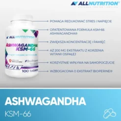 Allnutrition, Ashwagandha KSM-66, tabletki, 100 szt.