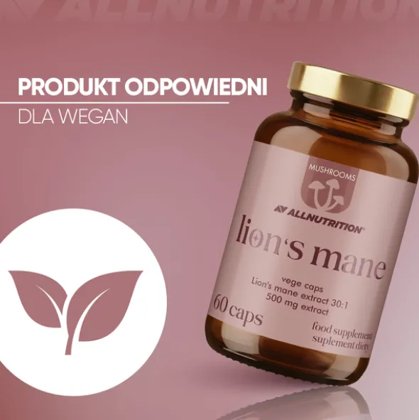 Allnutrition Mushrooms Lion's Mane, kapsułki, 60 szt.