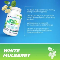 Allnutrition White Mulberry Morwa biała, kapsułki, 180 szt.