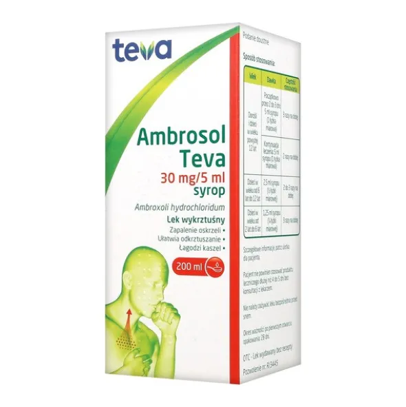 Ambrosol Teva, (30 mg/5 ml), syrop, 200 ml