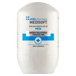 Anida Medi Soft Men, antyperspirant roll-on, do skóry delikatnej i wrażliwej, 50 ml