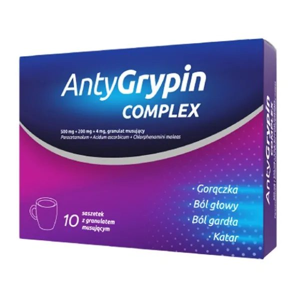 Antygrypin Complex, musujący granulat, saszetki, 10 szt.
