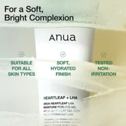 Anua Heartleaf, LHA Moisture Peeling Gel, peelingujący żel z LHA i celulozą, 120 ml