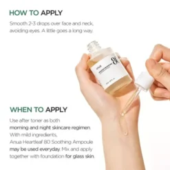 Anua Heartleaf 80% Moisture Soothing Ampoule, ampułki do twarzy, 10 ml