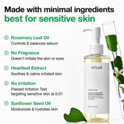 Anua Heartleaf Pore Control Cleansing Oil, olejek oczyszczający do twarzy, 200 ml