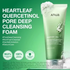 Anua Heartleaf Quercetinol Pore Deep Cleansing Foam, pianka oczyszczająca, 25 ml