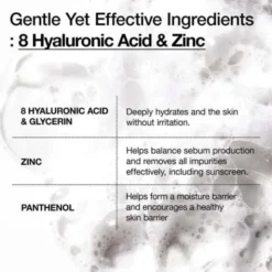 Anua 8 8 Hyaluronic Acid Hydrating Gentle Foaming Cleanser, pianka do twarzy, 150 ml
