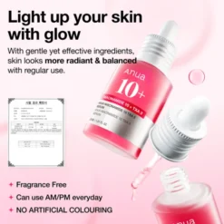 Anua Niacinamide 10% + TXA 4%, serum rozjaśniające i redukujące przebarwienia, 30 ml