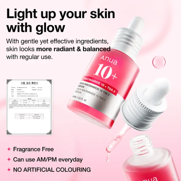 Anua Niacinamide 10% + TXA 4%, serum rozjaśniające i redukujące przebarwienia, 30 ml
