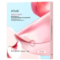 Anua Peach 70 Niacin Brightening Collagen Mask, maseczka kolagenowa, 4 szt.